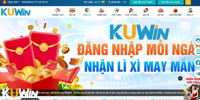 Trải nghiệm Kuwin trên ứng dụng di động không lo bị chặn